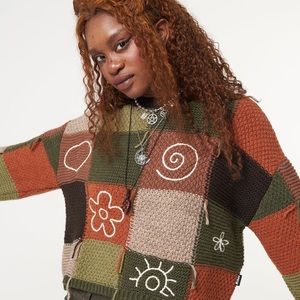 Minga London NWT Patchwork Embroidered Jumper